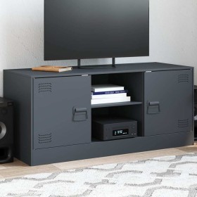 Mueble para TV de acero gris antracita 99x39x44
