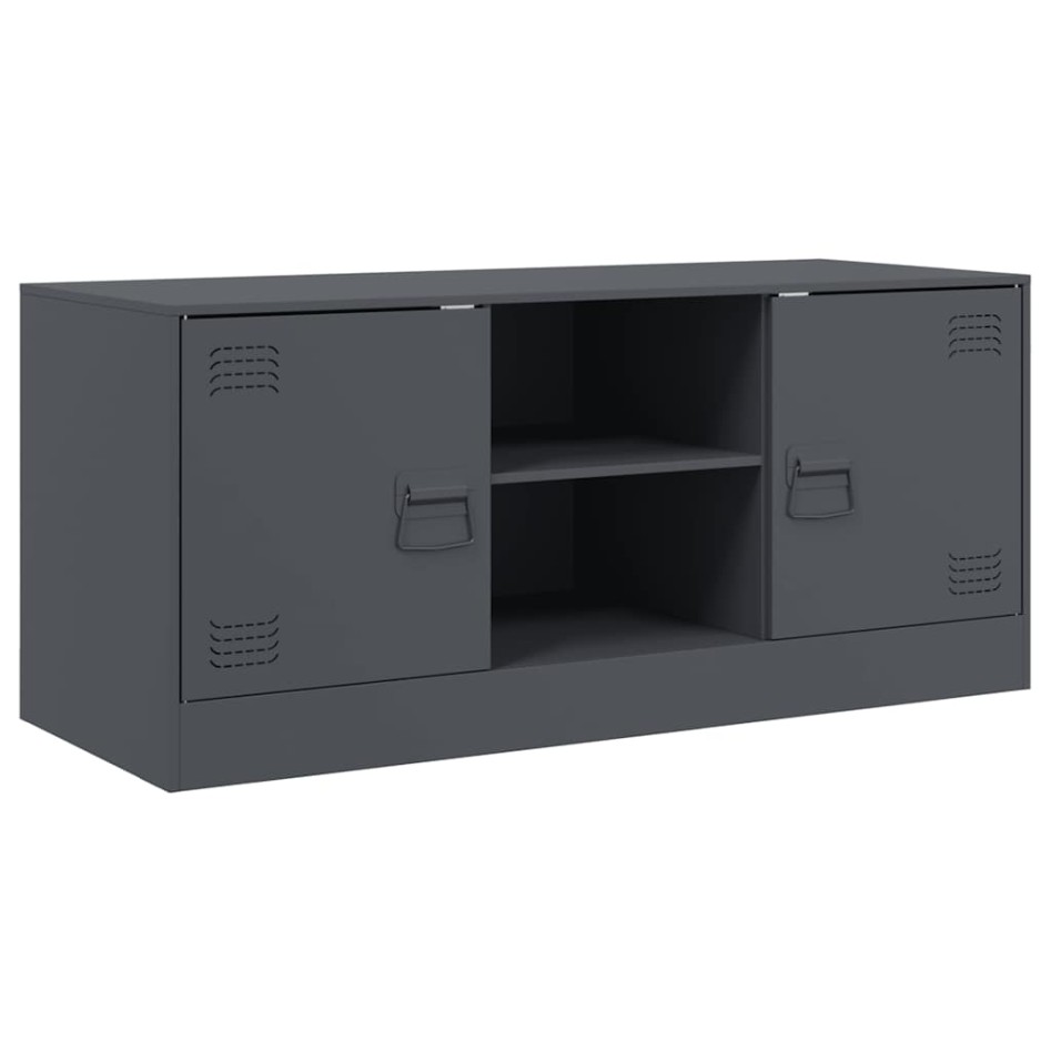 Mueble para TV de acero gris antracita 99x39x44