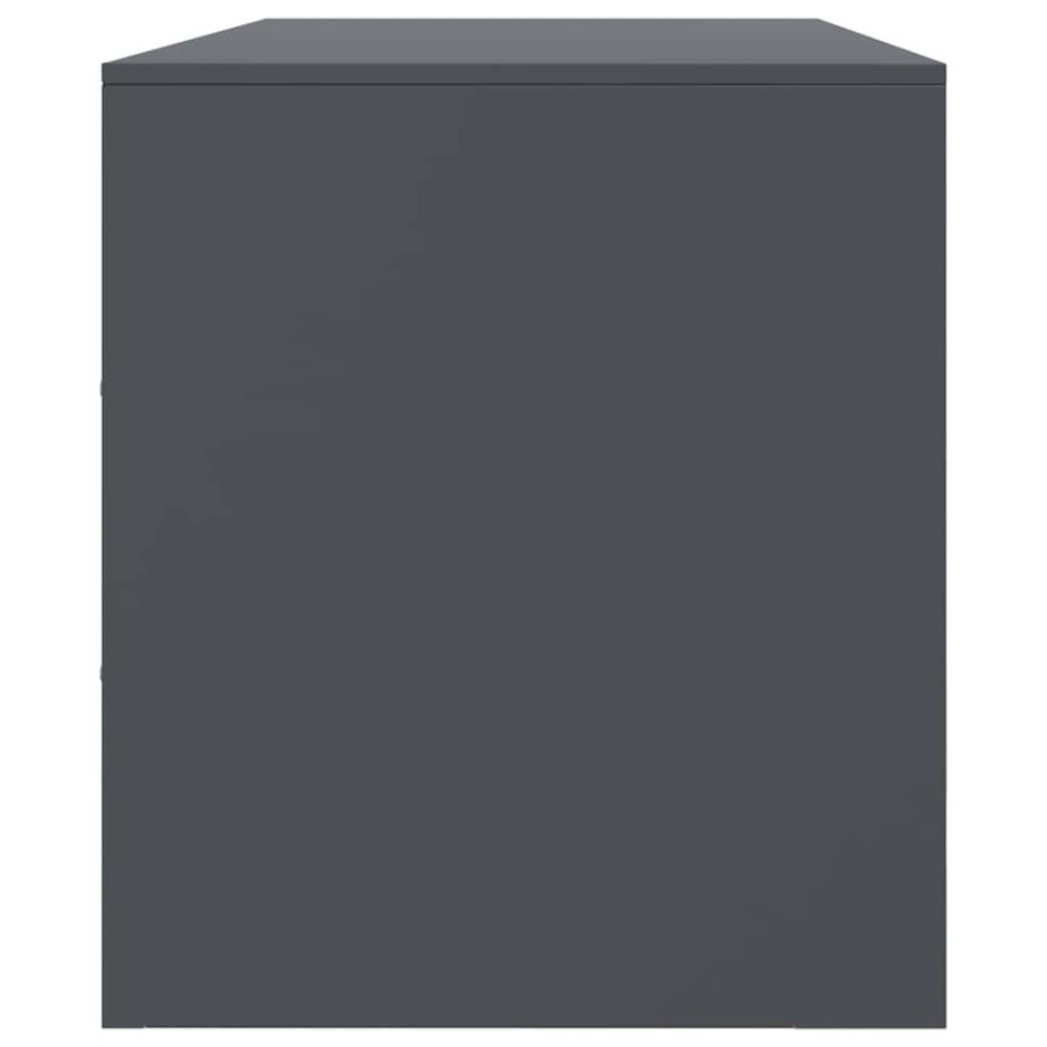 Mueble para TV de acero gris antracita 99x39x44