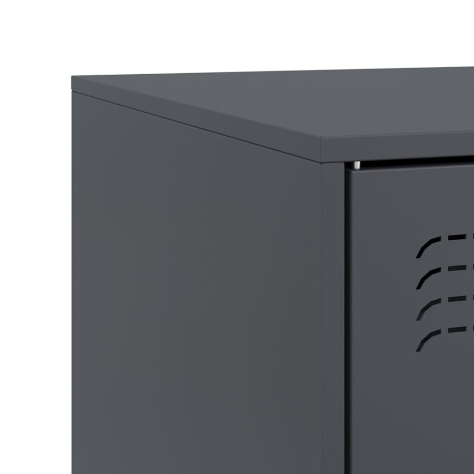 Mueble para TV de acero gris antracita 99x39x44