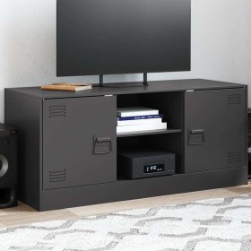 Mueble para TV de acero negro 99x39x44
