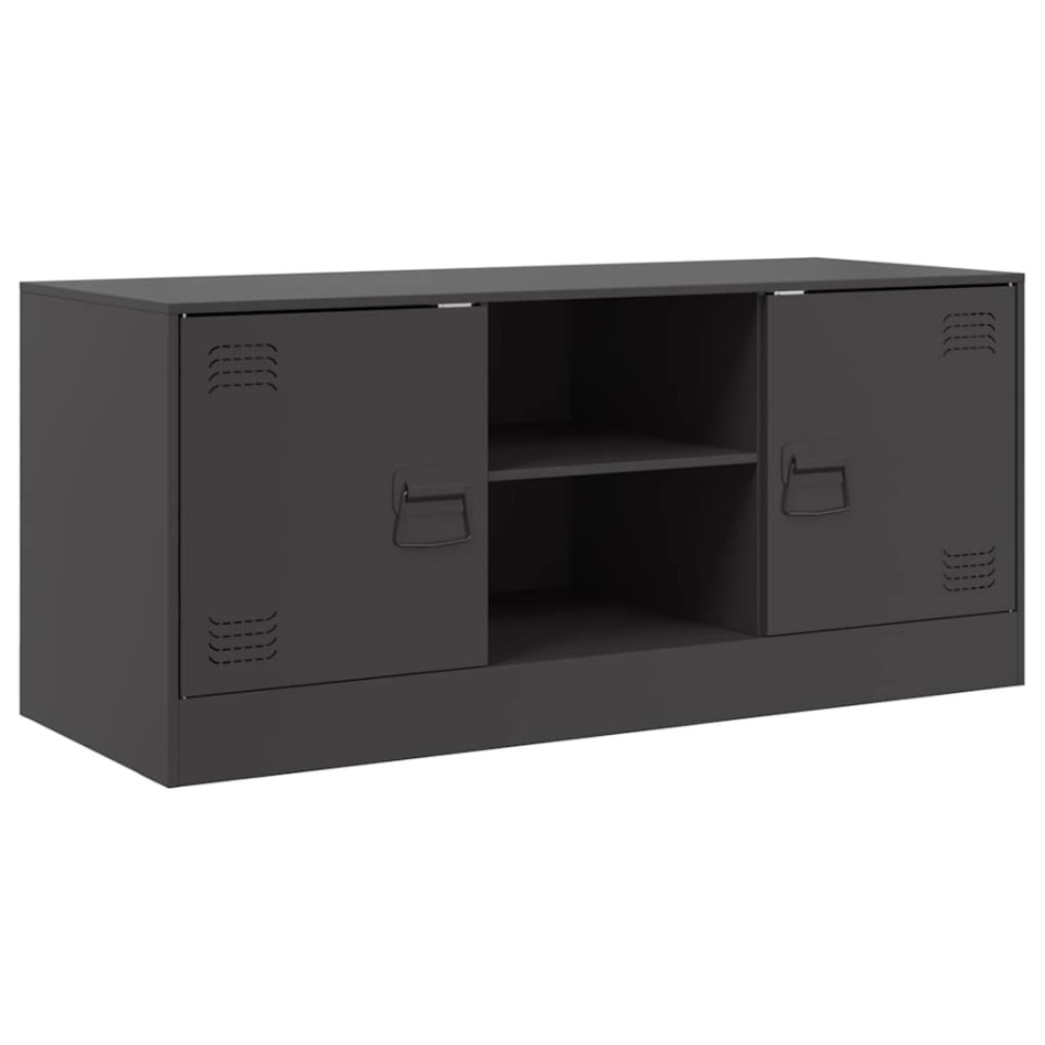 Mueble para TV de acero negro 99x39x44