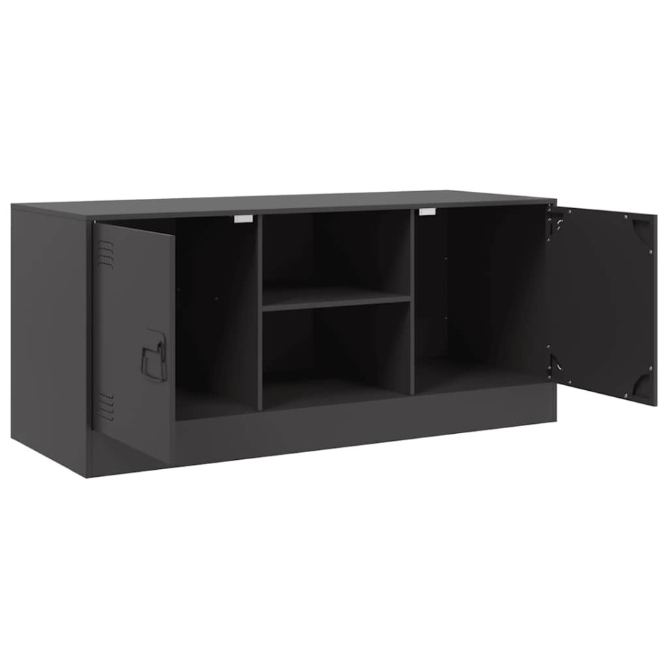 Mueble para TV de acero negro 99x39x44