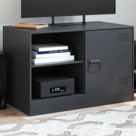 Mueble para TV de acero negro 67x39x44