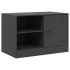 Mueble para TV de acero negro 67x39x44