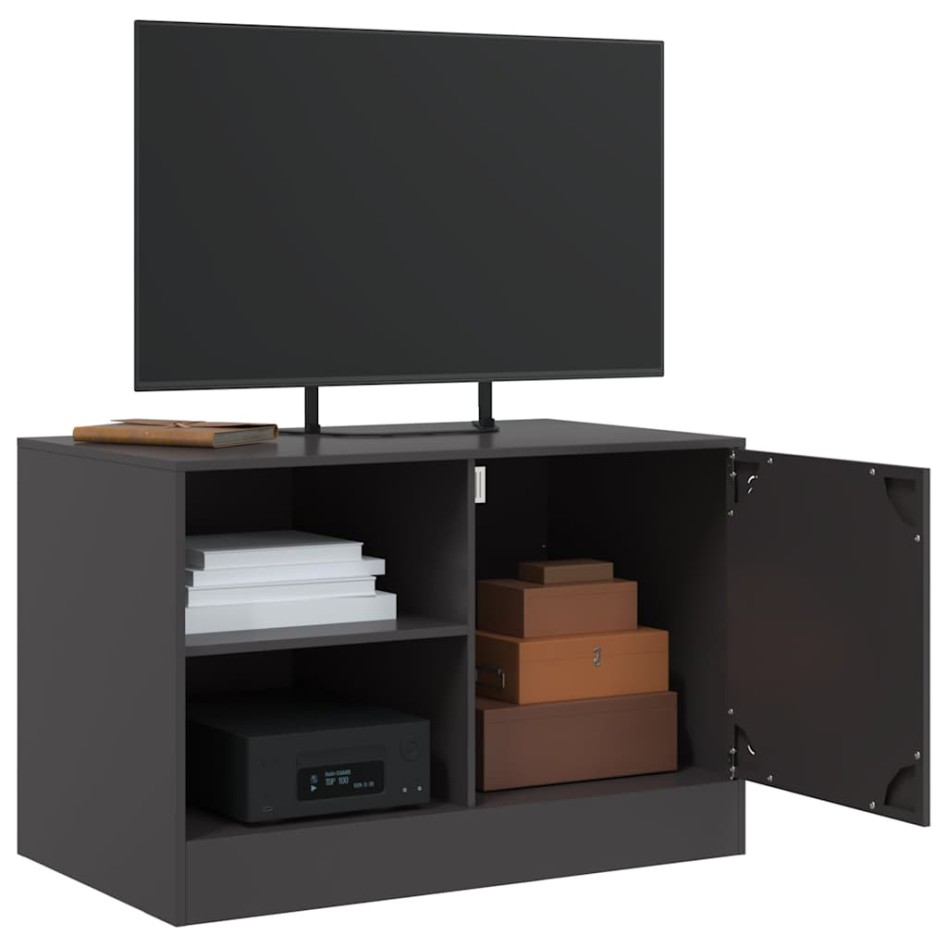 Mueble para TV de acero negro 67x39x44