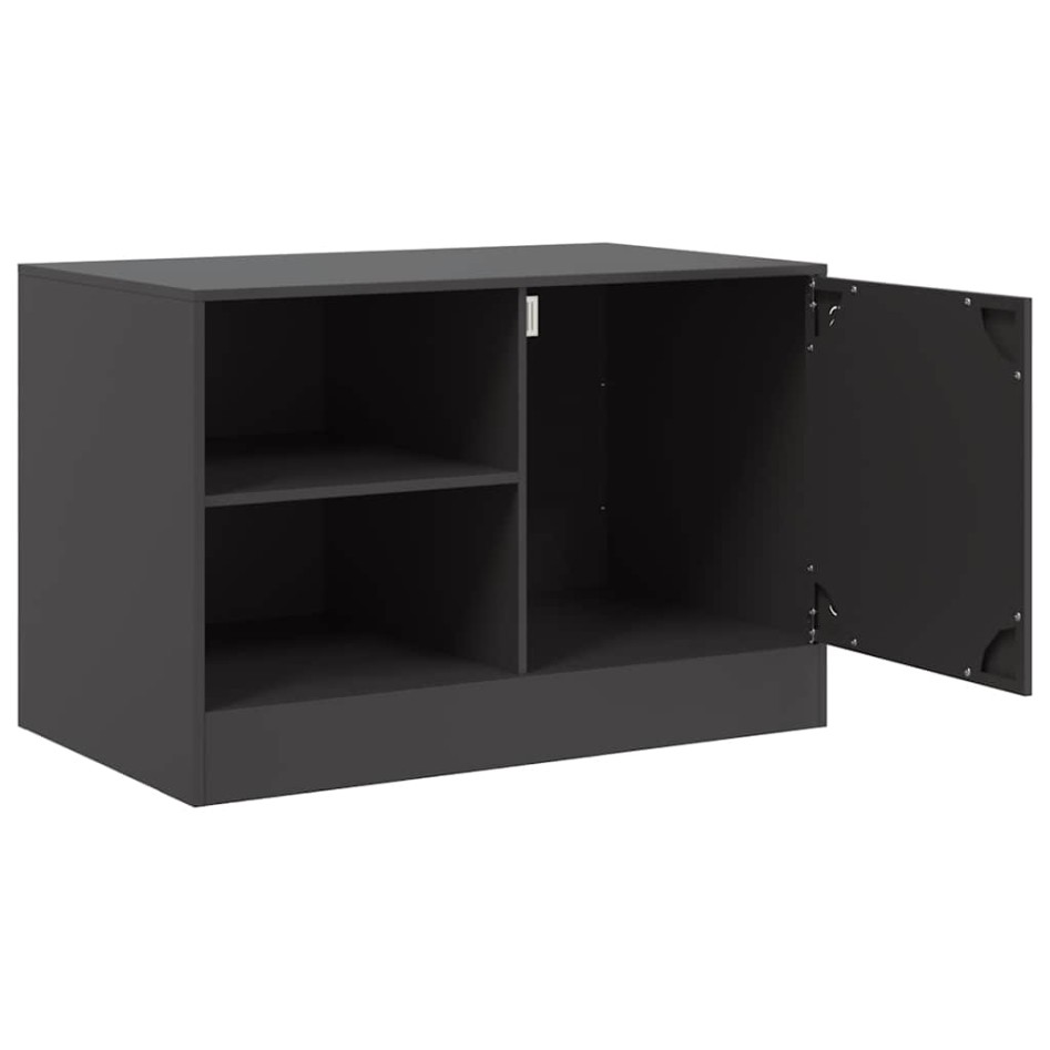Mueble para TV de acero negro 67x39x44
