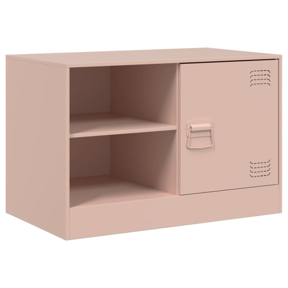 Mueble para TV de acero rosa 67x39x44