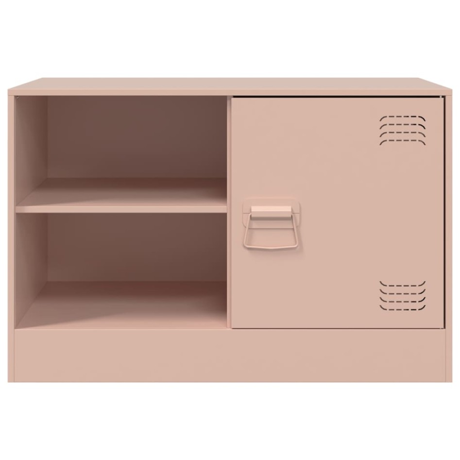 Mueble para TV de acero rosa 67x39x44