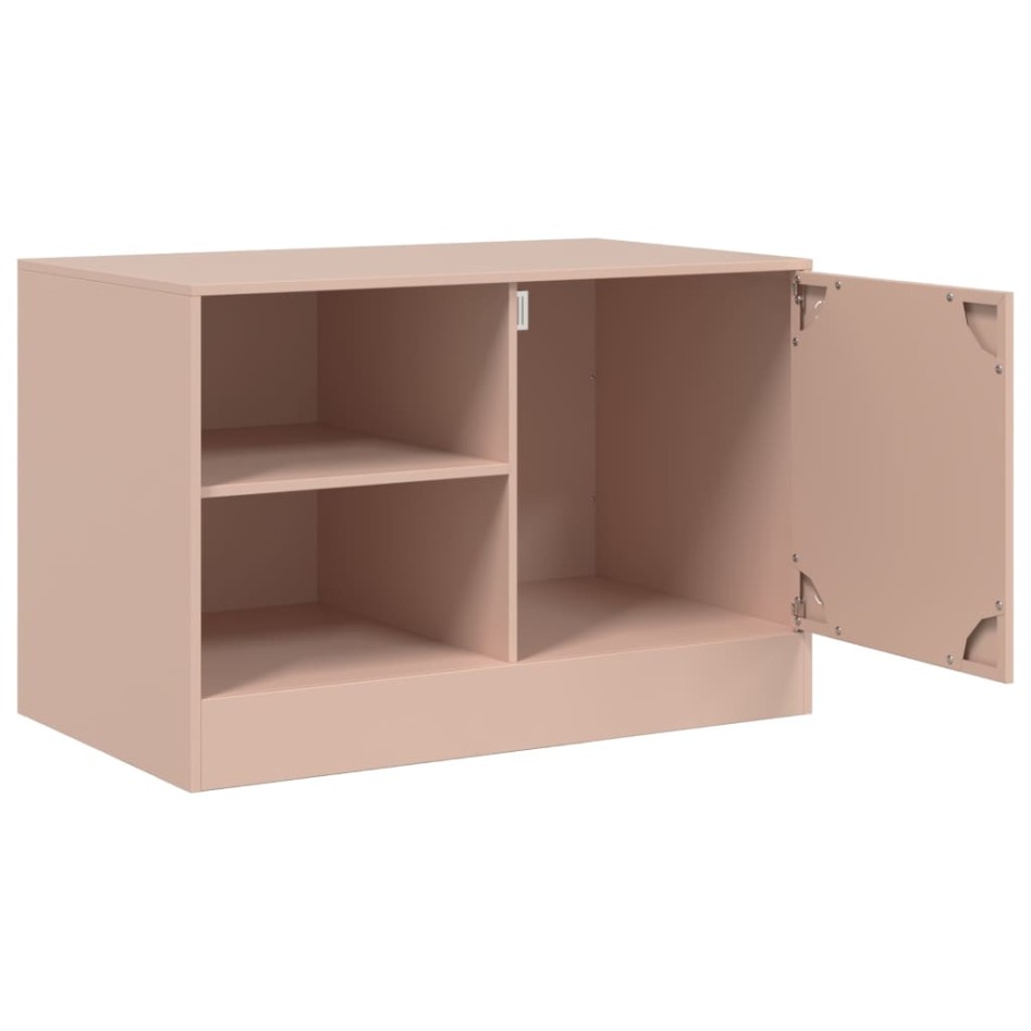 Mueble para TV de acero rosa 67x39x44