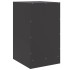 Mesita de noche acero negra 34,5x39x62