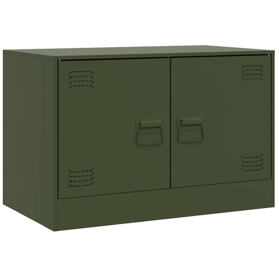 Mueble para TV de acero verde oliva 67x39x44