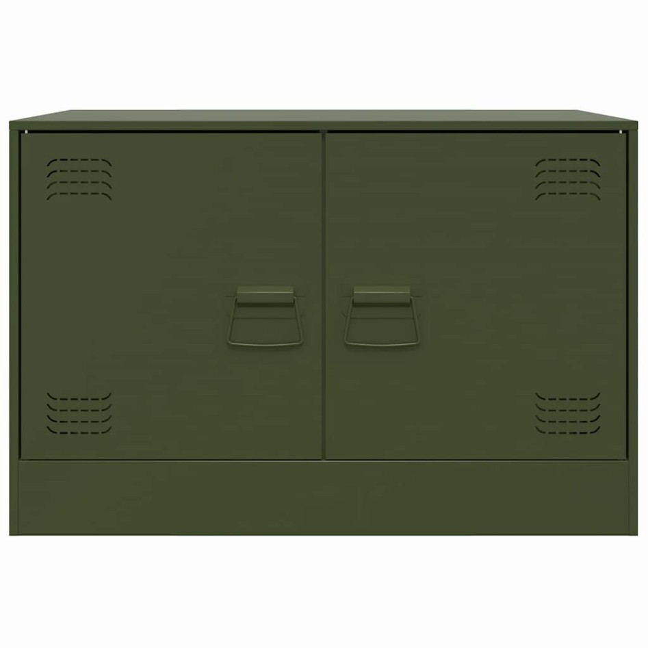Mueble para TV de acero verde oliva 67x39x44