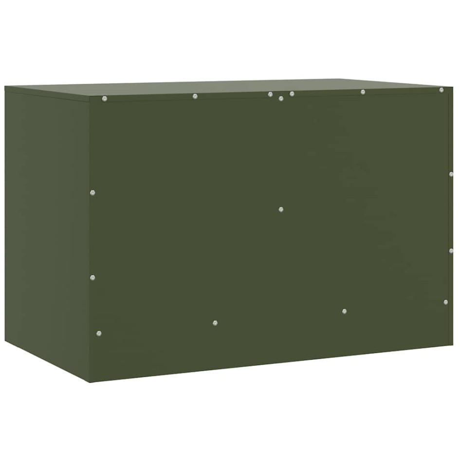Mueble para TV de acero verde oliva 67x39x44