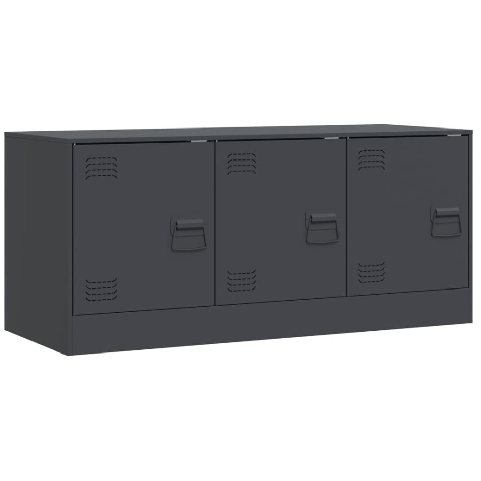 Mueble para TV de acero gris antracita 99x39x44