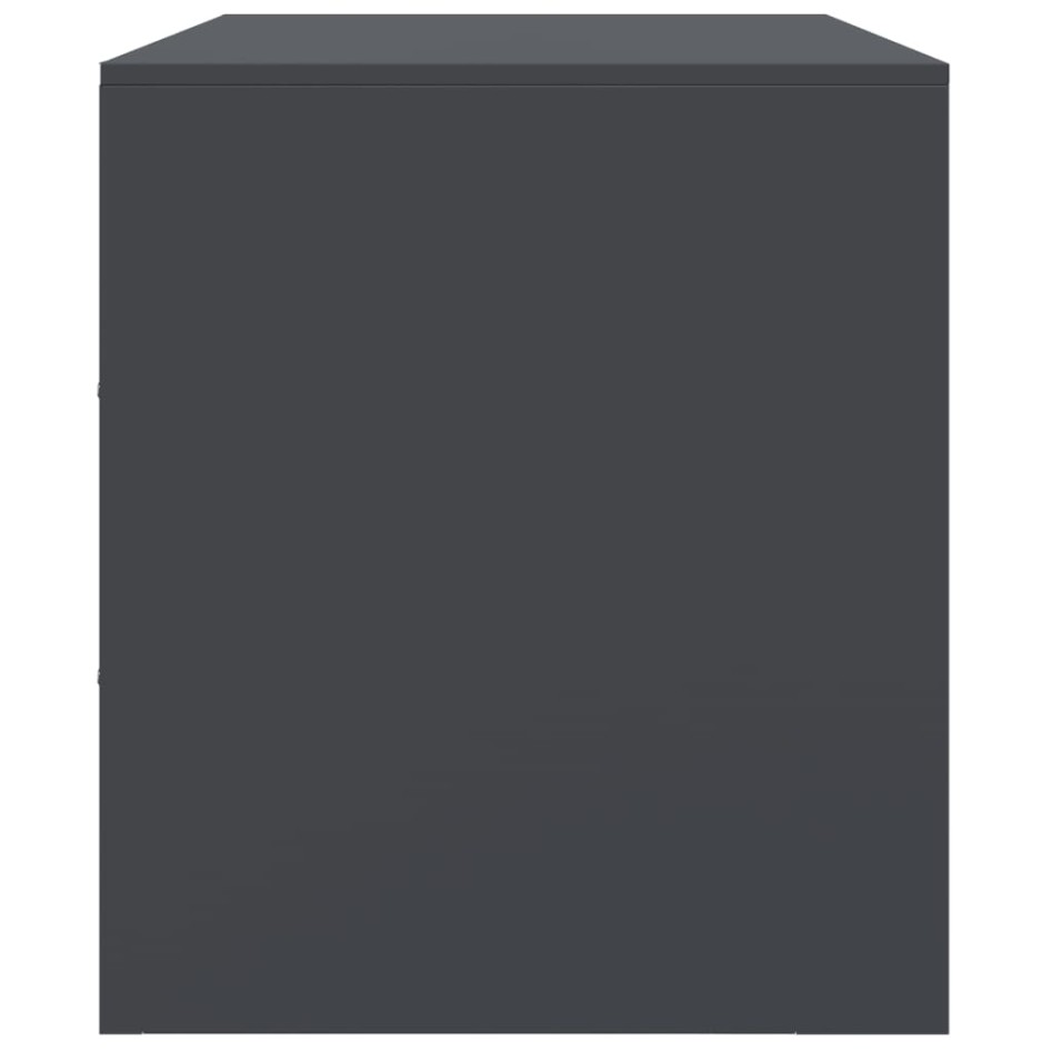 Mueble para TV de acero gris antracita 99x39x44