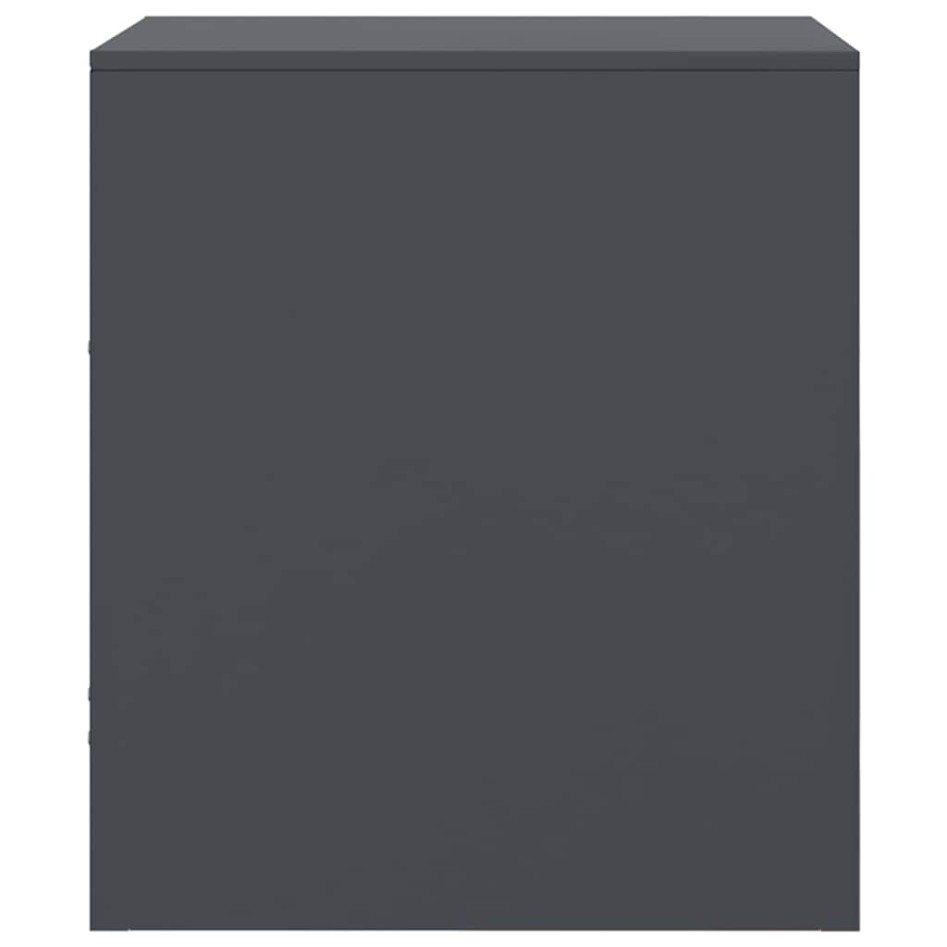 Mesitas de noche 2 unidades gris antracita 34,5x39x44