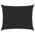 Toldo de vela rectangular HDPE negro 160 g/m² 6x8