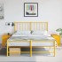 Mesitas de noche 2 unidades acero amarillo 34,5x39x44