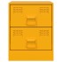 Mesitas de noche 2 unidades acero amarillo 34,5x39x44