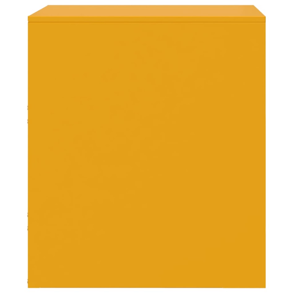 Mesitas de noche 2 unidades acero amarillo 34,5x39x44