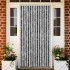 Cortina antimoscas chenilla gris y negro 118x220