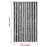 Cortina antimoscas chenilla gris y negro 118x220