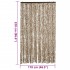 Cortina antimoscas chenilla beige y marrón 118x220