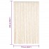 Cortina antimoscas chenilla beige y blanco 118x220