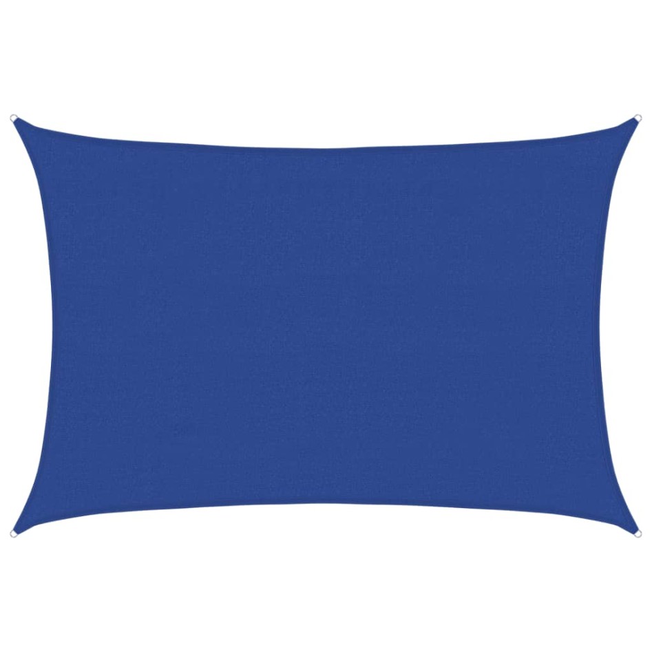 Toldo de vela rectangular HDPE azul 160 g/m² 4x6