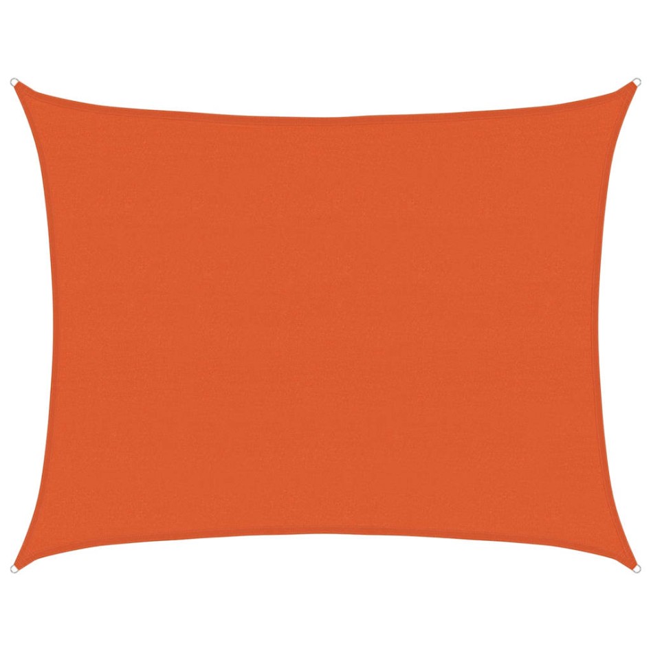 Toldo de vela rectangular HDPE naranja 160 g/m² 6x7