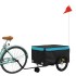 Remolque para bicicleta hierro negro y azul 45