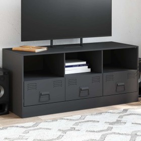 Mueble para TV de acero gris antracita 99x39x44