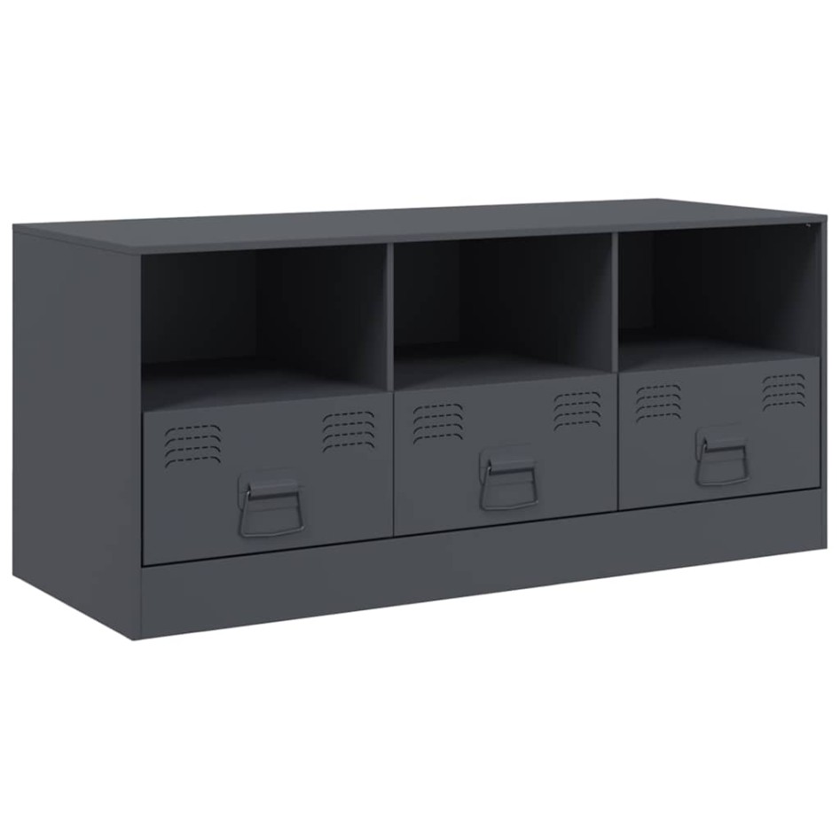 Mueble para TV de acero gris antracita 99x39x44