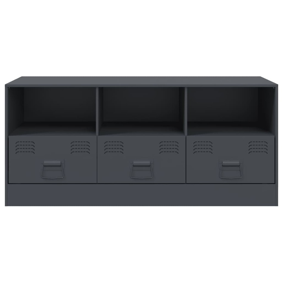 Mueble para TV de acero gris antracita 99x39x44