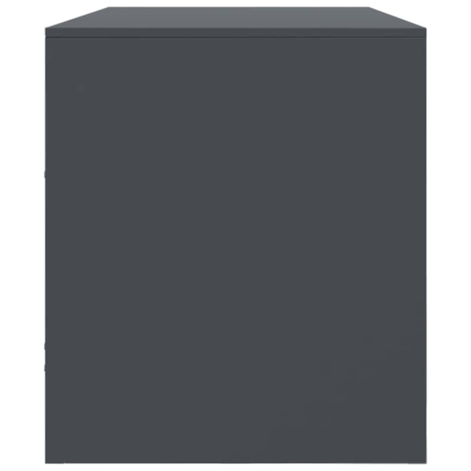 Mueble para TV de acero gris antracita 99x39x44