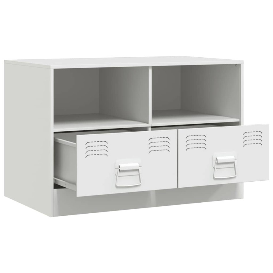 Mueble para TV de acero blanco 67x39x44