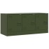 Mueble de TV de acero verde oliva 99x39x44