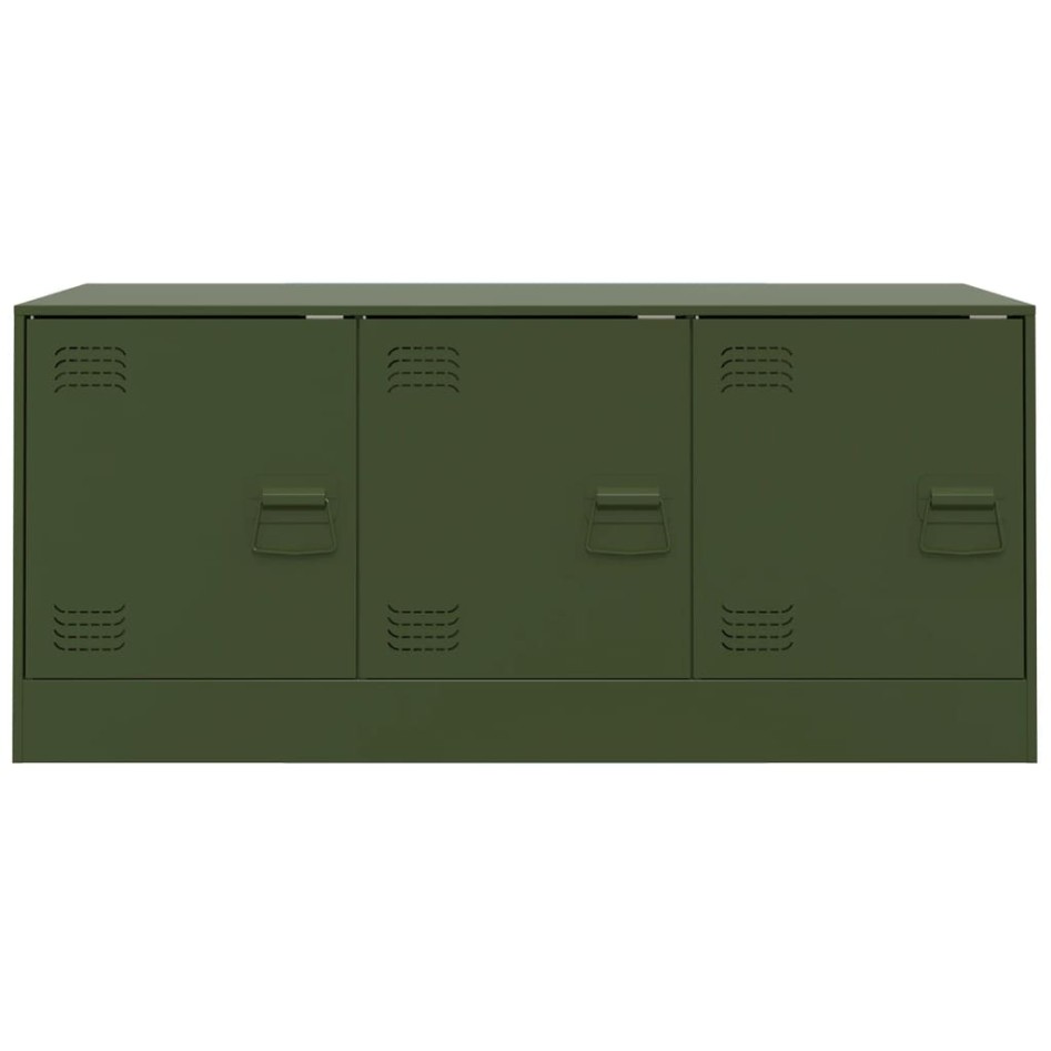 Mueble de TV de acero verde oliva 99x39x44