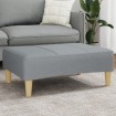 Reposapiés de tela gris claro 77x55x31 cm