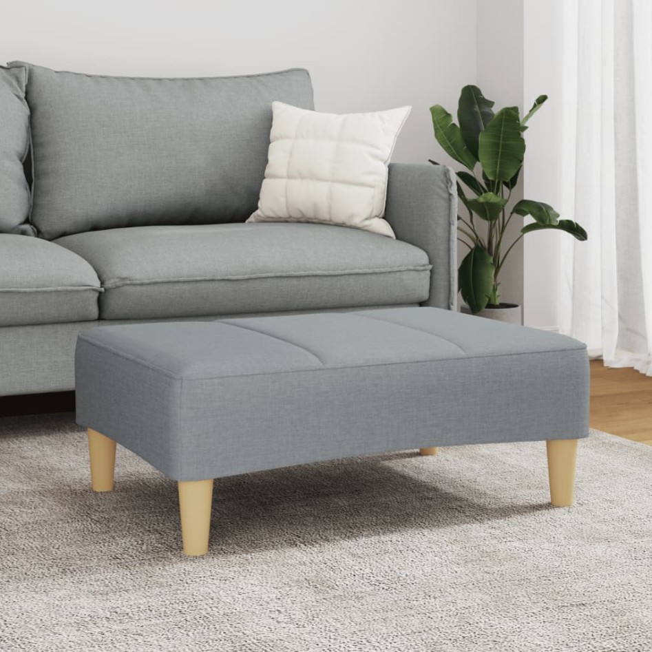 Reposapiés de tela gris claro 77x55x31