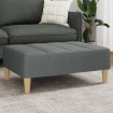 Reposapiés de tela gris oscuro 77x55x31 cm