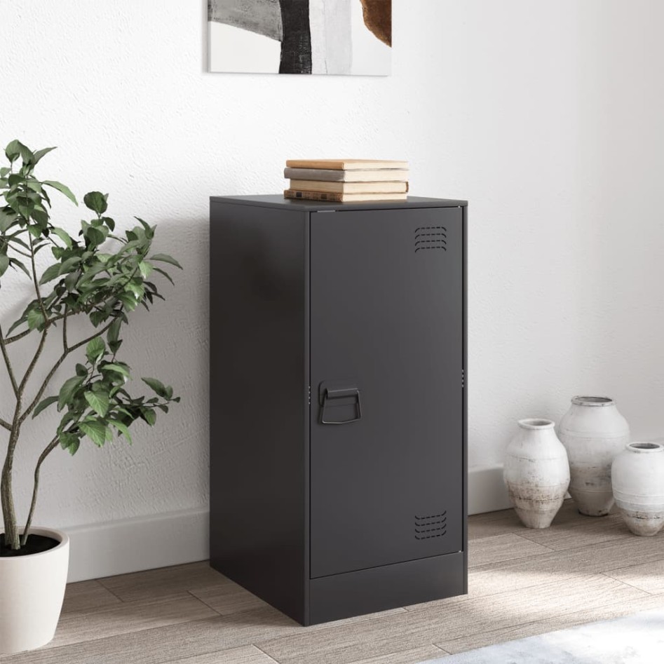 Aparador de acero negro 34,5x39x73