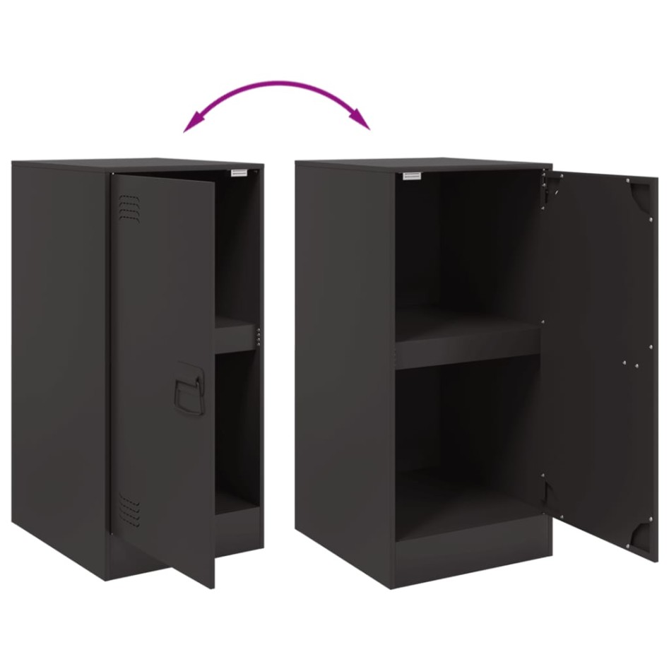 Aparador de acero negro 34,5x39x73