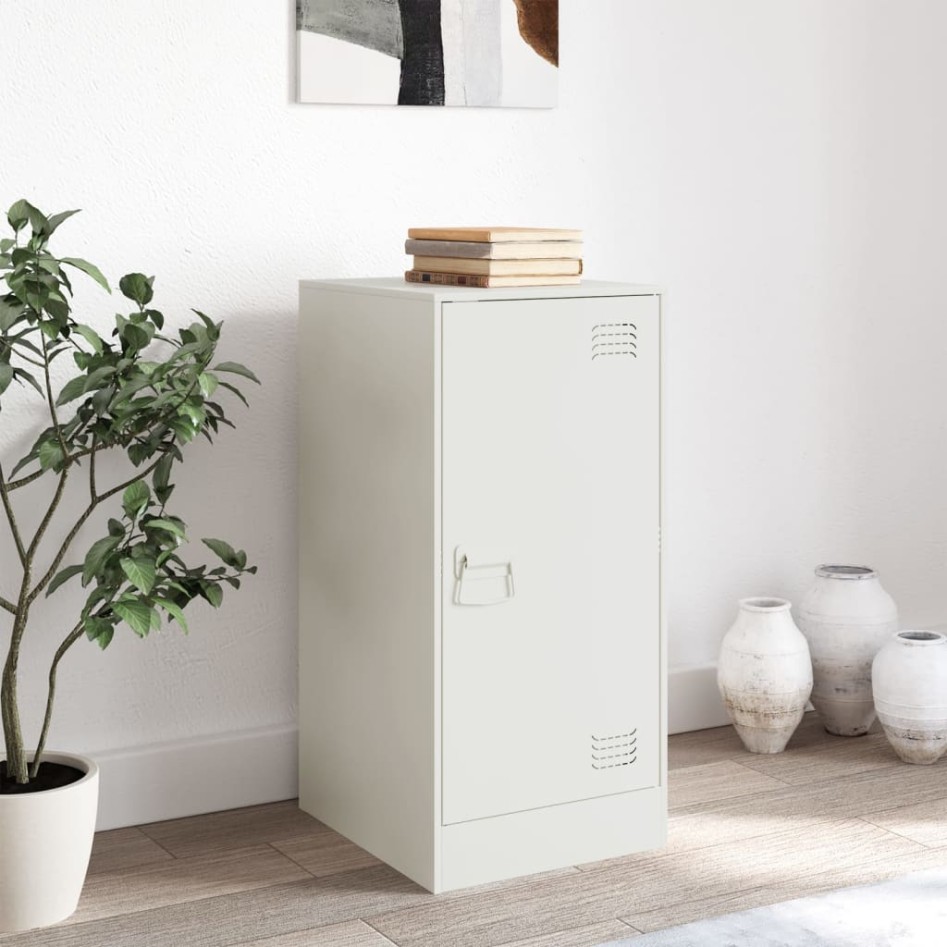 Aparador de acero blanco 34,5x39x73