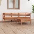 Juego de muebles de jardín 4 pzs madera maciza pino marrón