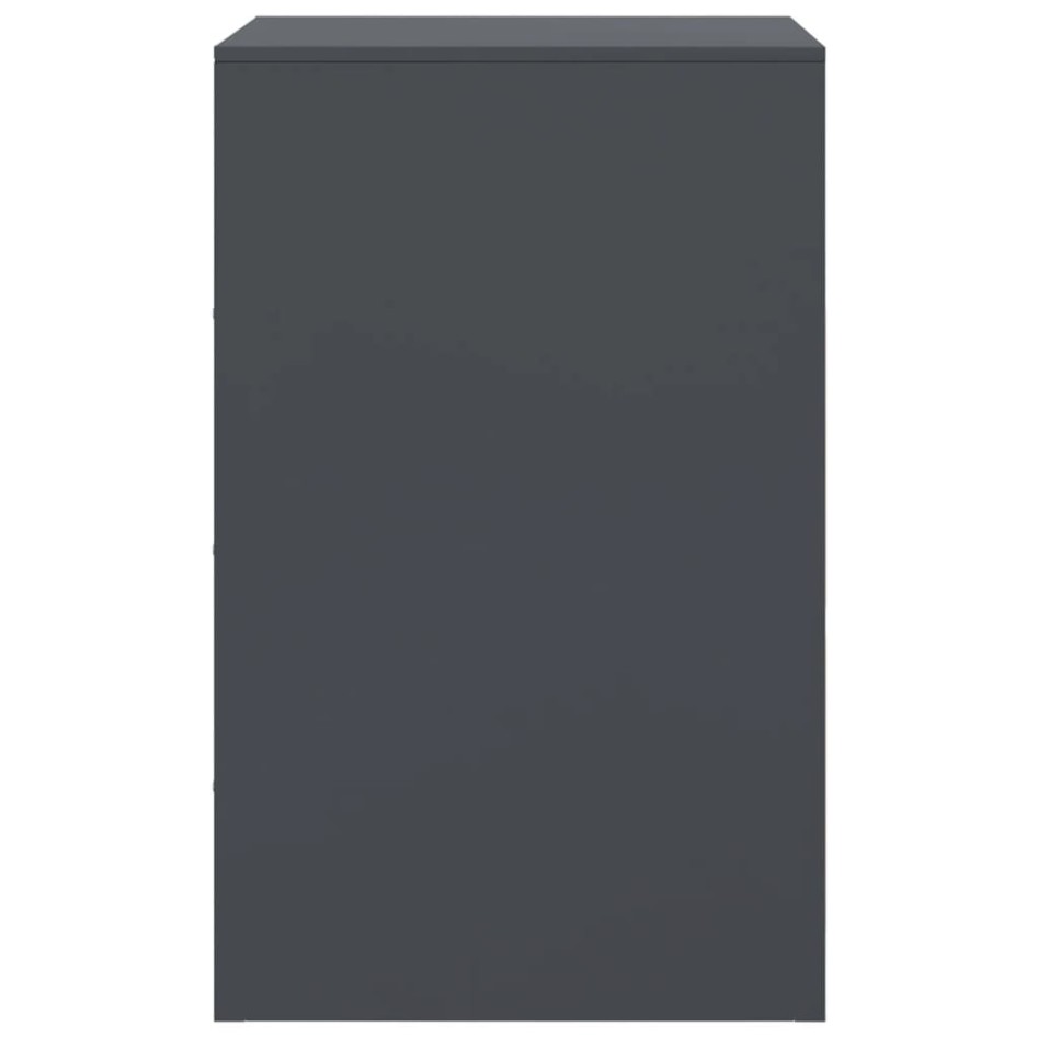 Mesitas de noche 2 unidades gris antracita 34,5x39x62