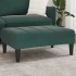 Reposapiés de terciopelo verde oscuro 77x55x31