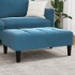 Reposapiés de terciopelo azul 77x55x31
