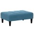 Reposapiés de terciopelo azul 77x55x31